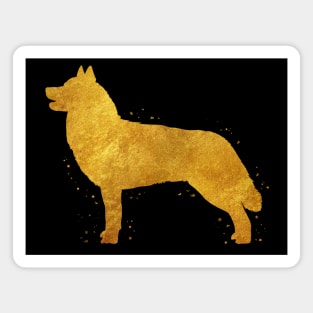 Siberian Husky golden art Magnet